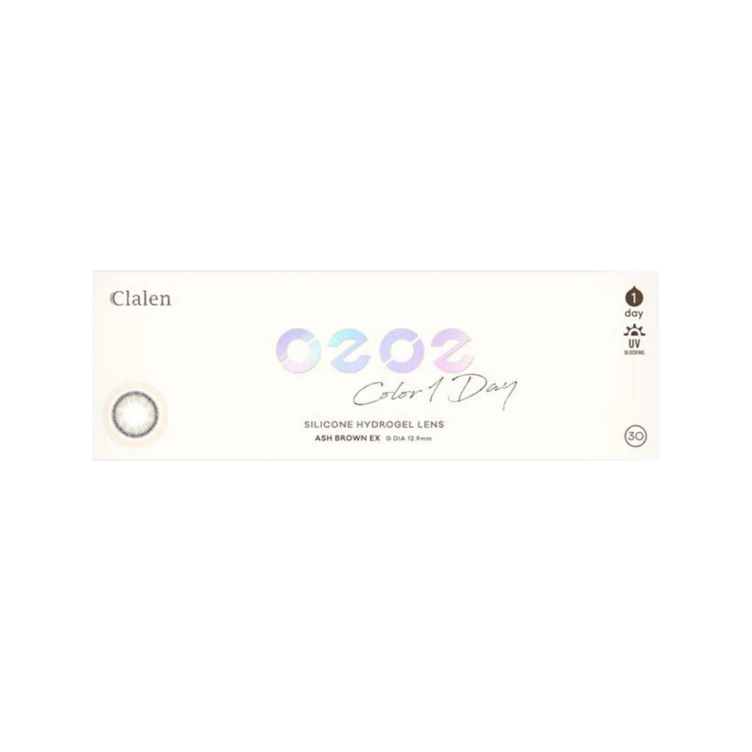 CLALEN彩色CON|CLALEN 1 Day O2O2 Color Ash Brown EX 日拋隱形眼鏡|每盒30片♡♡|日拋one day