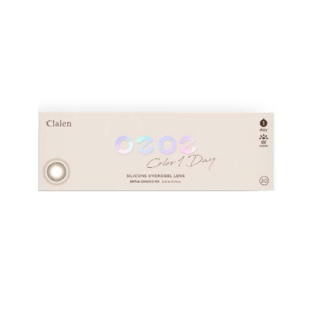 CLALEN彩色CON|CLALEN 1 Day O2O2 Color Speia Choco EX Toric 散光隱形眼鏡|每盒30片♡♡|日拋one day