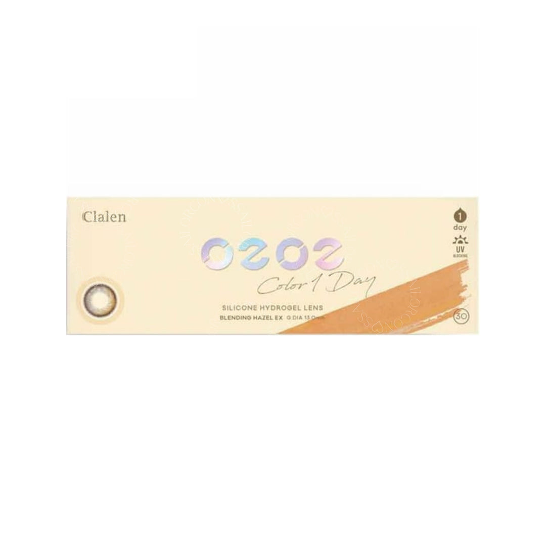 CLALEN彩色CON|CLALEN 1 Day O2O2 Color Blending Hazel EX 日拋隱形眼鏡|每盒30片♡♡|日拋one day