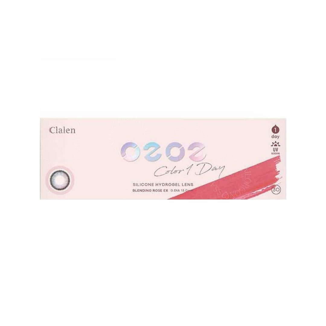 CLALEN彩色CON|CLALEN 1 Day O2O2 Color Blending Rose EX日拋隱形眼鏡|每盒30片♡♡|日拋one day