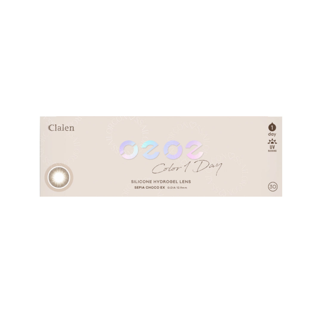 CLALEN彩色CON|CLALEN 1 Day O2O2 Color Speia Choco EX 日拋隱形眼鏡|每盒30片♡♡|日拋one day