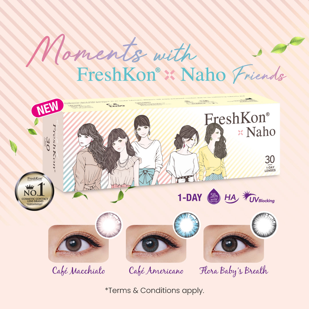 FRESHKON彩色CON|FRESHKON x NAHO FRIENDS 1 Day 系列隱形眼鏡|每盒30片♡♡|日拋one Day