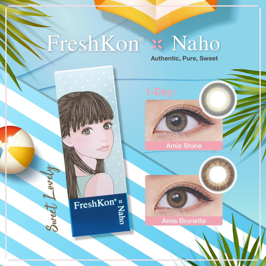 FRESHKON彩色CON|FRESHKON x NAHO SWEET LOVELY 1 Day 系列隱形眼鏡|每盒30片♡♡|日拋one day