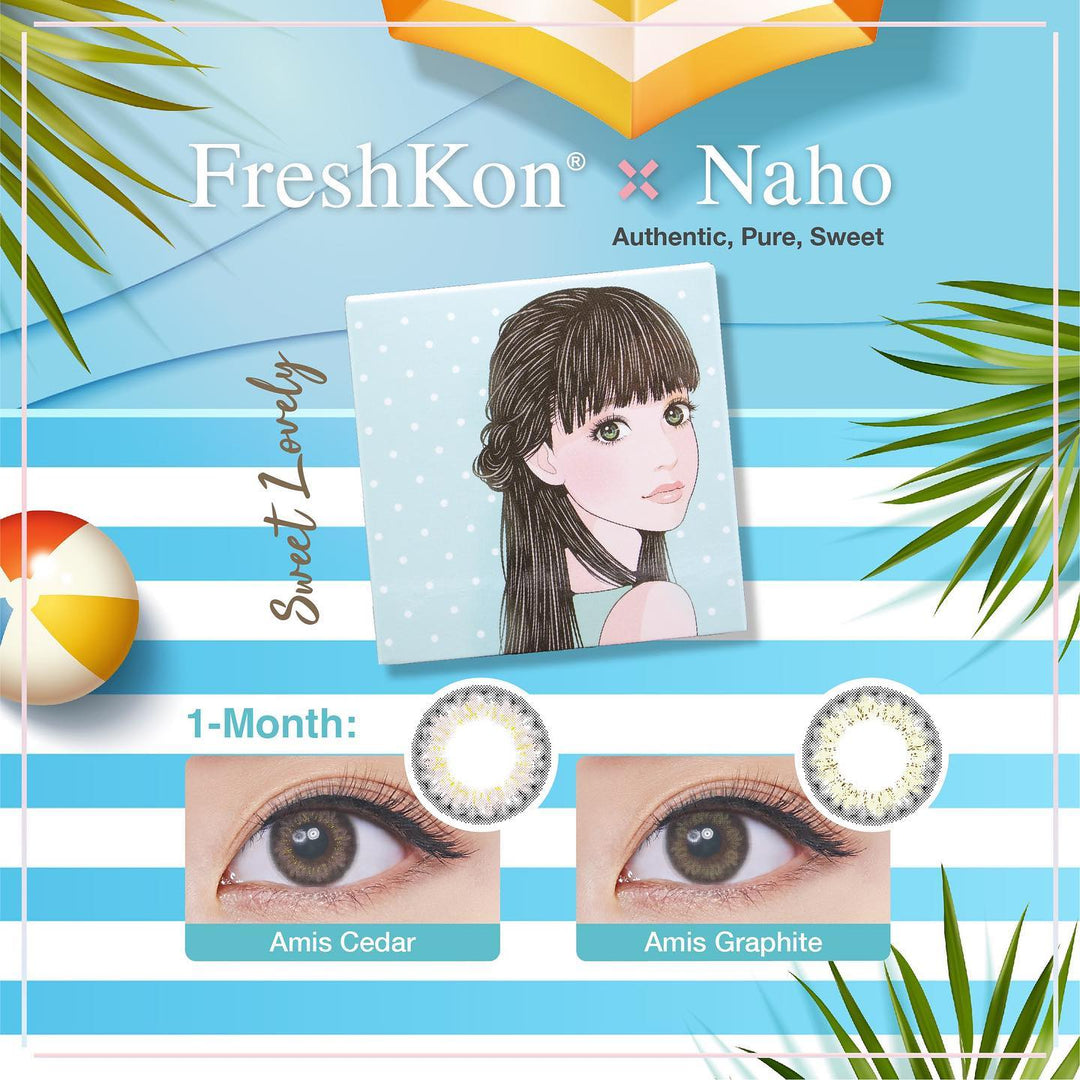 FRESHKON彩色CON|FRESHKON x NAHO SWEET LOVELY 1-Month系列隱形眼鏡|每盒2片♡♡|月拋one Month