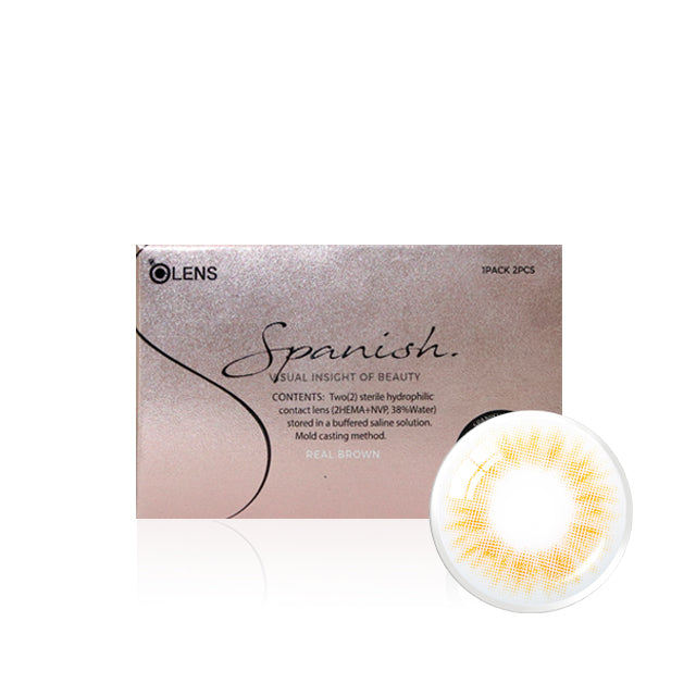 Olens Spanish Real Brown 1 Month|每盒2片♡♡|月拋one month