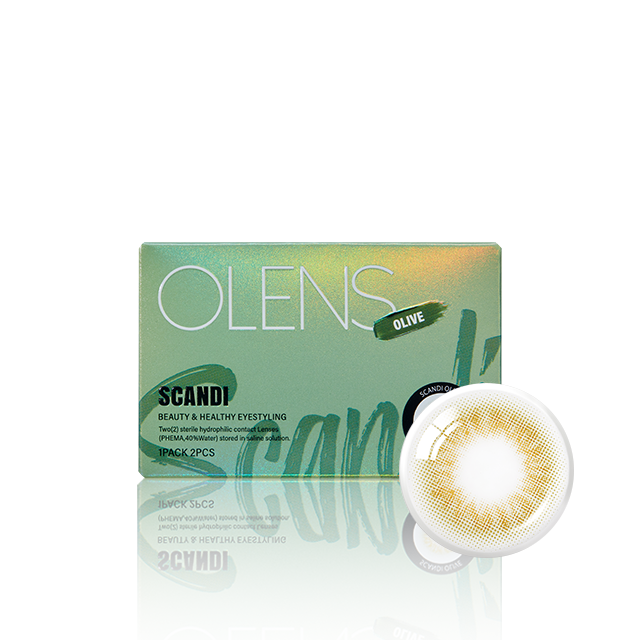 OLENS彩色CON｜Olens Scandi Olive 1 Month 月拋隱形眼鏡｜每盒2片♡♡｜月拋one month