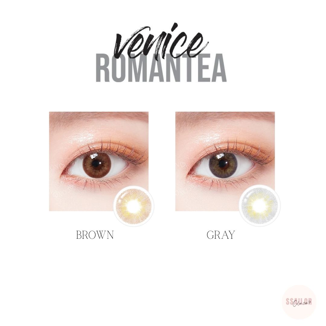 LensTown彩色CON｜LensTown Romantea Venice Gray 月拋隱形眼鏡｜每盒2片♡♡｜月拋one month