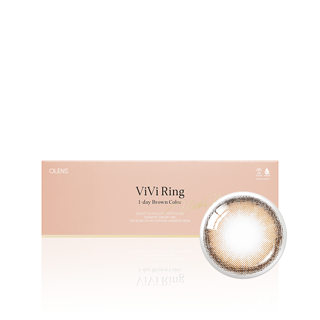OLENS彩色CON｜Olens Vivi Ring Brown 1 Day 日拋隱形眼鏡｜每盒20片♡♡｜日拋one day