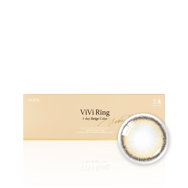 OLENS彩色CON｜Olens Vivi Ring Beige 1 Day 日拋隱形眼鏡｜每盒10片♡♡｜日拋one day