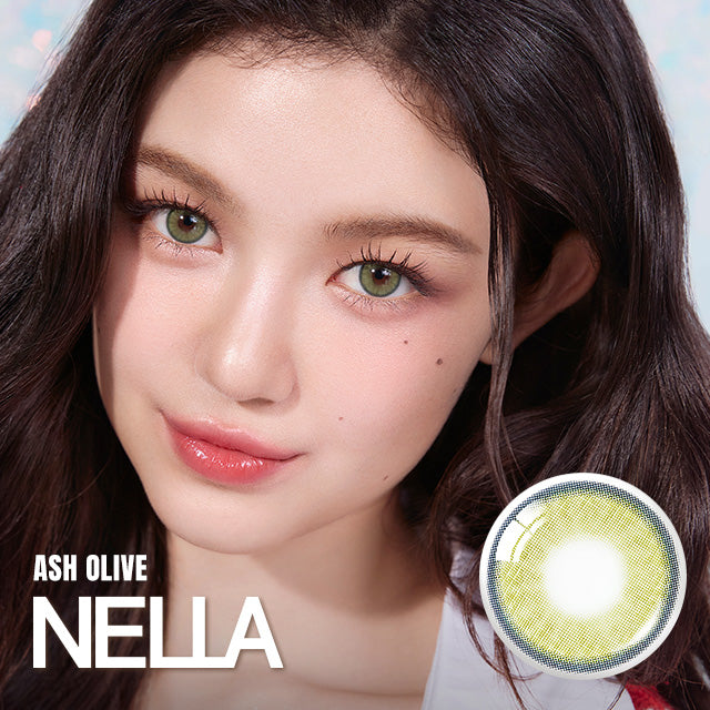 OLENS彩色CON｜Olens Nella Ash Olive 1 Month 月拋隱形眼鏡｜每盒2片♡♡｜月拋one month