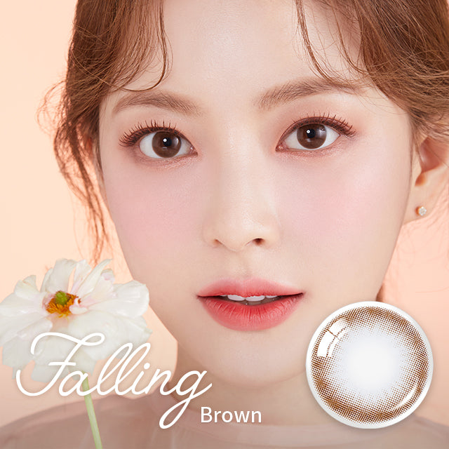 OLENS彩色CON｜Olens Falling Brown 1 Month 月拋隱形眼鏡｜每盒2片♡♡｜月拋one month