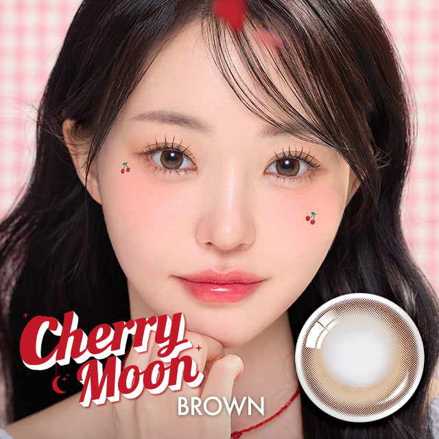 OLENS彩色CON｜Olens Cherry Moon Brown 1 Month 月拋隱形眼鏡｜每盒2片♡♡｜月拋one month