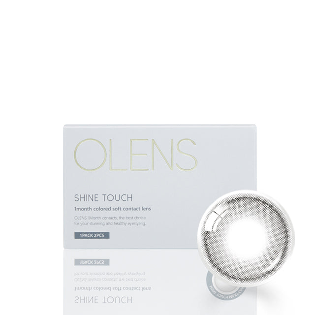 OLENS彩色CON｜Olens Shine Touch Milky Gray 1 Month 月拋隱形眼鏡｜每盒2片♡♡｜月拋one month