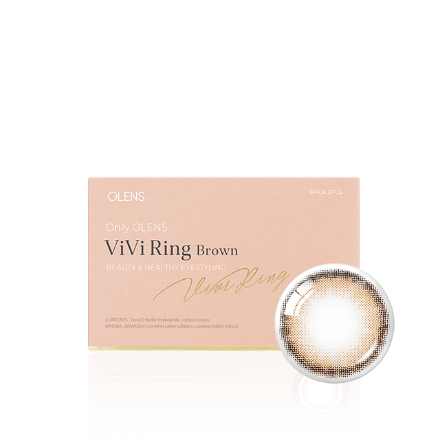 OLENS彩色CON｜Olens Vivi Ring Brown 1 Month 月拋隱形眼鏡｜每盒2片♡♡｜月拋one month