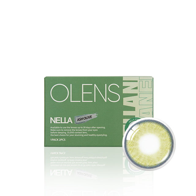 OLENS彩色CON｜Olens Nella Ash Olive 1 Month 月拋隱形眼鏡｜每盒2片♡♡｜月拋one month