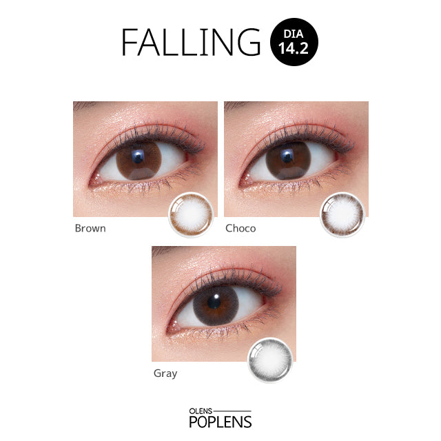 OLENS彩色CON｜Olens Falling Brown 1 Month 月拋隱形眼鏡｜每盒2片♡♡｜月拋one month