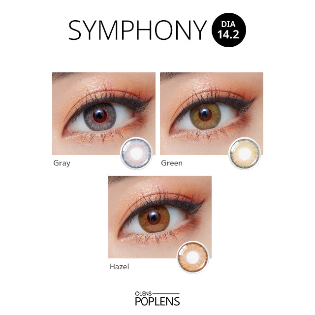 OLENS彩色CON｜Olens Symphony 3Con Hazel 1 Month 月拋隱形眼鏡｜每盒2片♡♡｜月拋one month