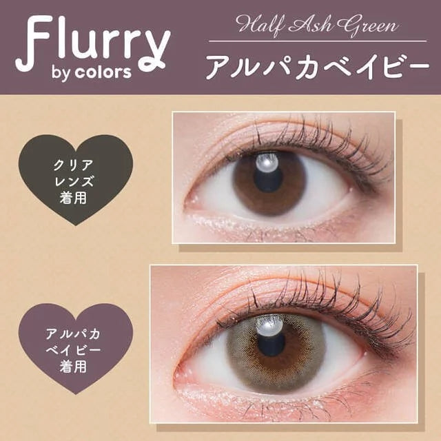 Flurry by Colors｜Half Ash Green｜每盒10片♡♡｜日拋DAYCON