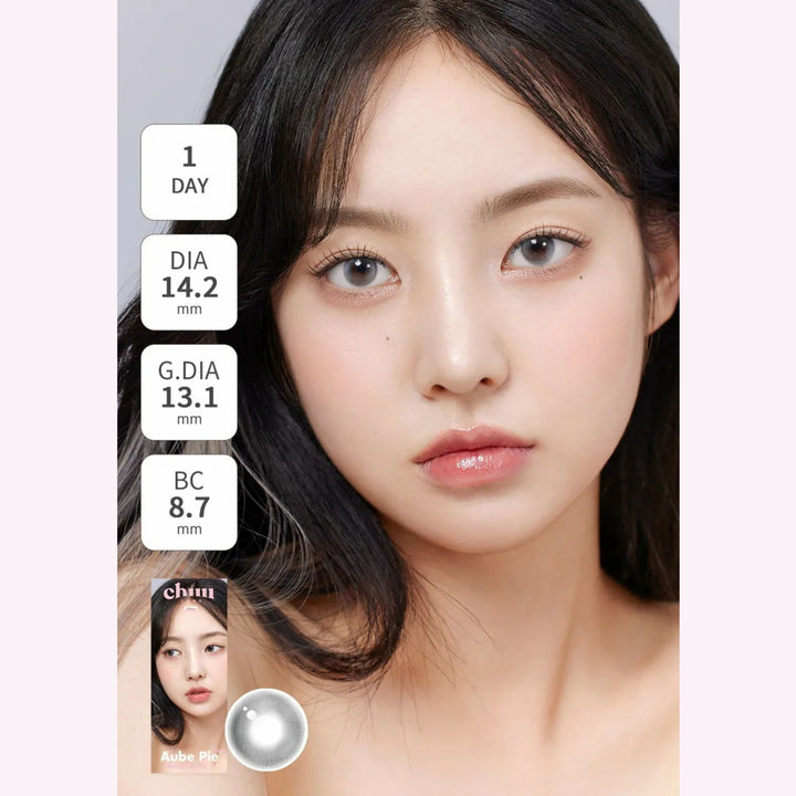 CHUU LENS Aube Pie 1 day Moon Gray 月光灰｜每盒10片｜日拋 DAYCON