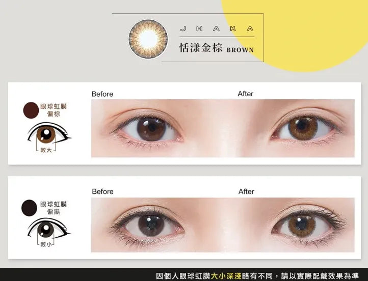 Pegavision JHAKA 1Day Brown 恬漾金棕 ｜每盒10片｜日拋 DAYCON