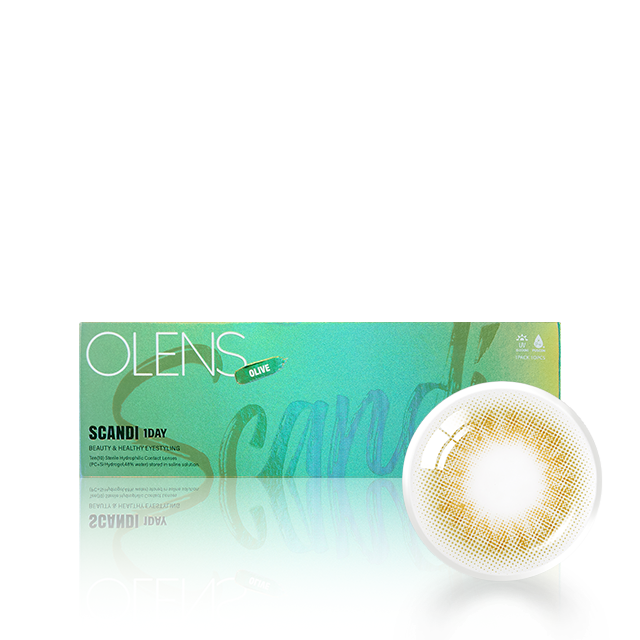 OLENS彩色CON｜Olens Scandi Olive 1 Day 日拋隱形眼鏡｜每盒10片♡♡｜日拋one day