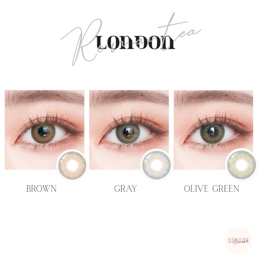 LensTown彩色CON｜LensTown Romantea London Gray 日拋隱形眼鏡｜每盒10片♡♡｜日拋one day