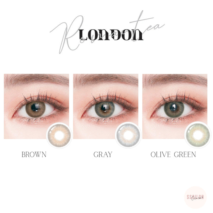 LensTown彩色CON｜LensTown Romantea London Gray 日拋隱形眼鏡｜每盒10片♡♡｜日拋one day