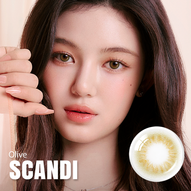 OLENS彩色CON｜Olens Scandi Olive 1 Month 月拋隱形眼鏡｜每盒2片♡♡｜月拋one month