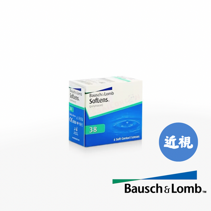 博士倫透明Con｜Bausch+Lomb Soflens 38｜每盒6片♡♡｜月拋One month