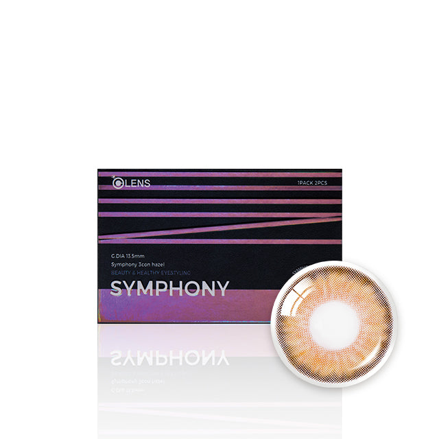 OLENS彩色CON｜Olens Symphony 3Con Hazel 1 Month 月拋隱形眼鏡｜每盒2片♡♡｜月拋one month
