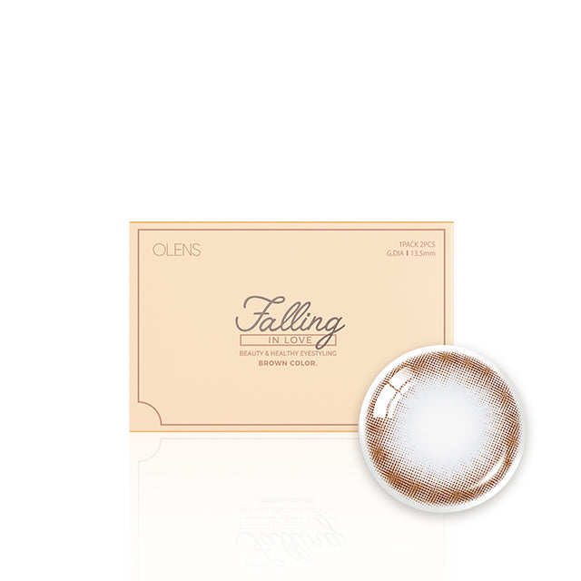 OLENS彩色CON｜Olens Falling Brown 1 Month 月拋隱形眼鏡｜每盒2片♡♡｜月拋one month