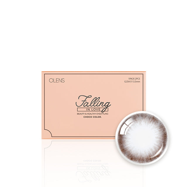 OLENS彩色CON｜Olens Falling Choco 1 Month 月拋隱形眼鏡｜每盒2片♡♡｜月拋one month