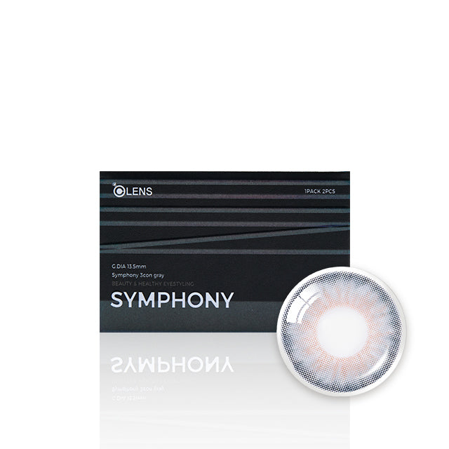 OLENS彩色CON｜Olens Symphony 3Con Gray 1 Month 月拋隱形眼鏡｜每盒2片♡♡｜月拋one month