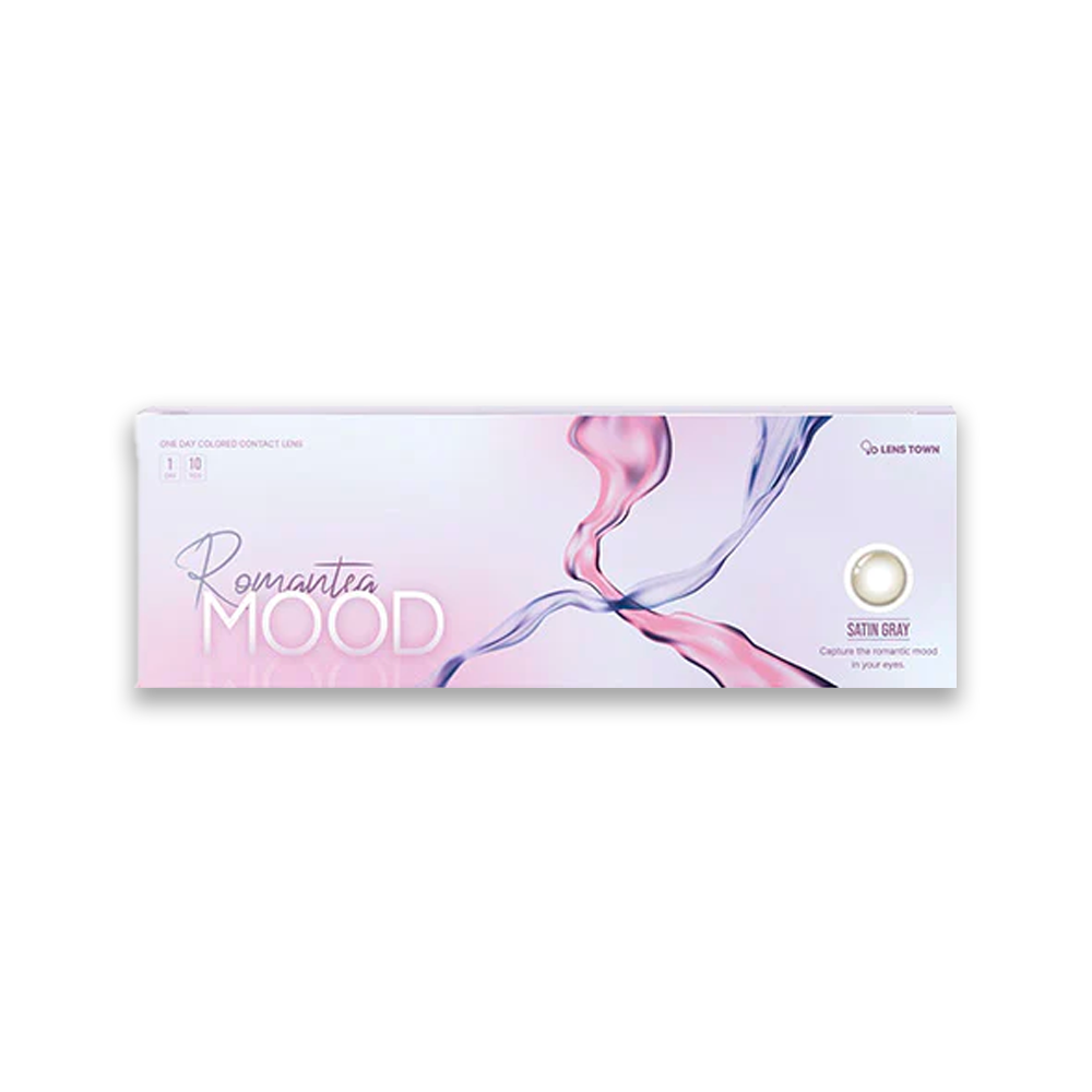 LensTown彩色CON｜LensTown Romantea Mood Satin Gray 日拋隱形眼鏡｜每盒10片♡♡｜日拋one day