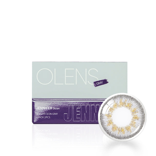 OLENS彩色CON｜Olens Jennifer 3Con Gray 1 Month 月拋隱形眼鏡｜每盒2片♡♡｜月拋one month
