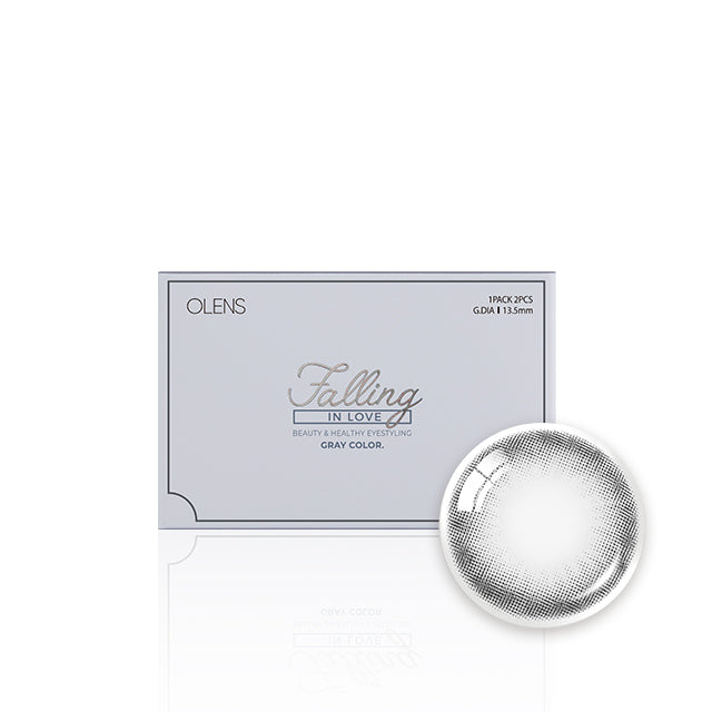 OLENS彩色CON｜Olens Falling Gray 1 Month 月拋隱形眼鏡｜每盒2片♡♡｜月拋one month