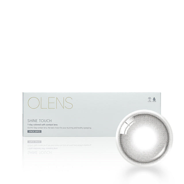OLENS彩色CON｜Olens Shine Touch Milky Gray 1 Day 日拋隱形眼鏡｜每盒20片♡♡｜日拋one day