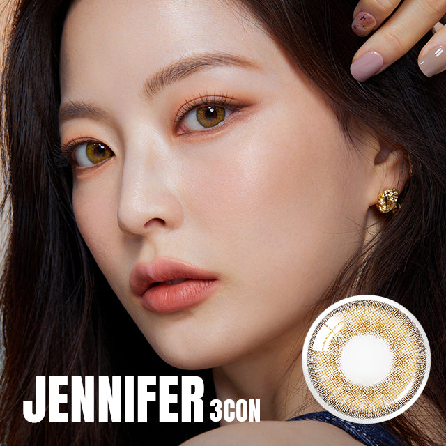 OLENS彩色CON｜Olens Jennifer 3Con Hazel 1 Month 月拋隱形眼鏡｜每盒2片♡♡｜月拋one month
