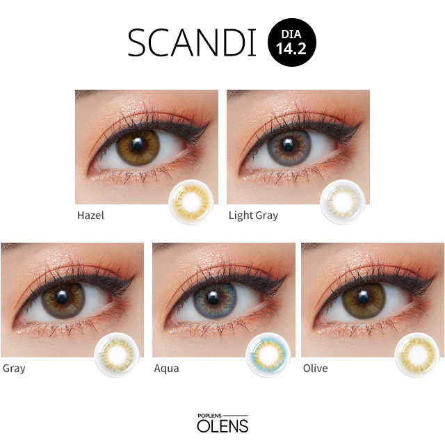 OLENS彩色CON｜Olens Scandi Hazel 1 Month 月拋隱形眼鏡｜每盒2片♡♡｜月拋one month