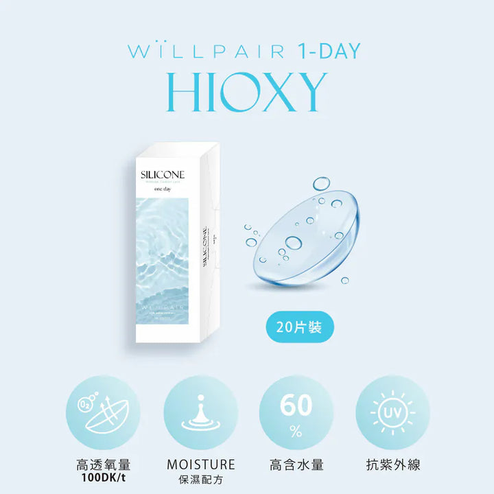 矽水凝膠透明日拋 ＷiLLPAIR HIOXY - 全港配送 滿額免運優惠 SSAILORCON