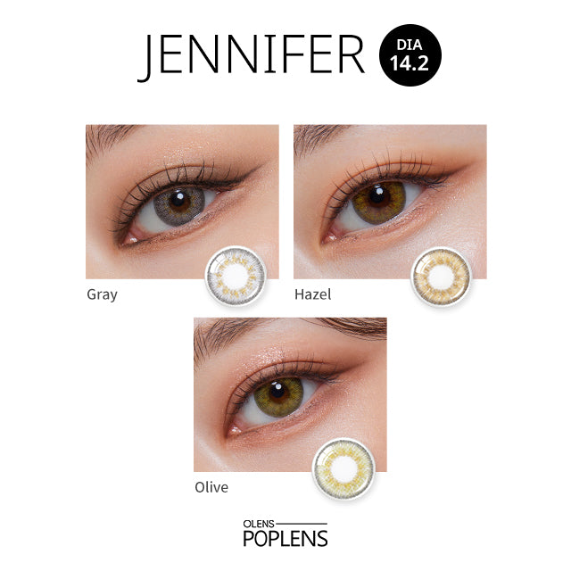 OLENS彩色CON｜Olens Jennifer 3Con Hazel 1 Month 月拋隱形眼鏡｜每盒2片♡♡｜月拋one month