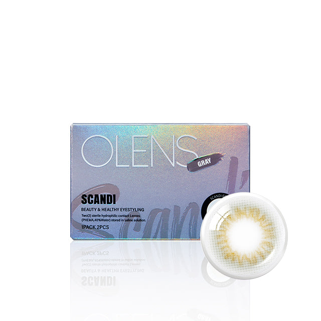 OLENS彩色CON｜Olens Scandi Gray 1 Month 月拋隱形眼鏡｜每盒2片♡♡｜月拋one month