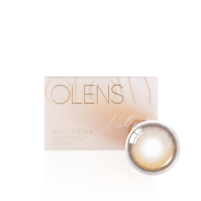 OLENS彩色CON｜Olens Glowy Natural Lattle Brown 1 Month 月拋隱形眼鏡｜每盒2片♡♡｜月拋one month