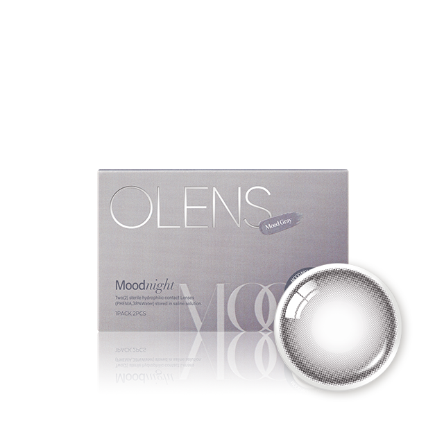 OLENS彩色CON｜Olens Moodnight Mood Gray 1 Month 月拋隱形眼鏡｜每盒2片♡♡｜月拋one month