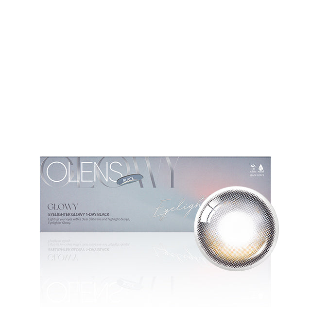 OLENS彩色CON｜Olens Eyelighter Glowy Black 1 Day 日拋隱形眼鏡｜每盒20片♡♡｜日拋one day