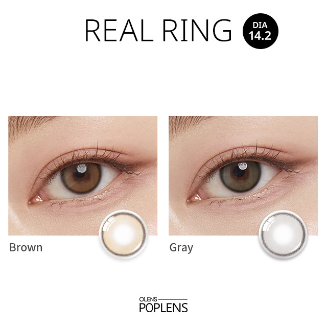 OLENS彩色CON｜Olens Real Ring Gray 1 Day 日拋隱形眼鏡｜每盒10片♡♡｜日拋one day
