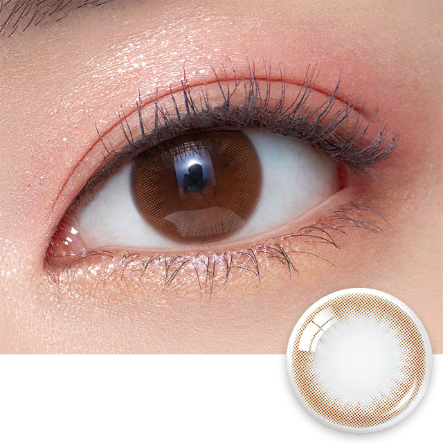 OLENS彩色CON｜Olens Shining Pure Brown 1 Month 月拋隱形眼鏡｜每盒2片♡♡｜月拋one month