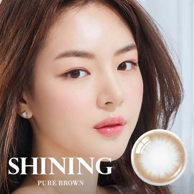OLENS彩色CON｜Olens Shining Pure Brown 1 Month 月拋隱形眼鏡｜每盒2片♡♡｜月拋one month