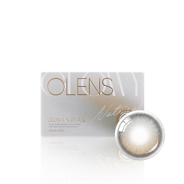 OLENS彩色CON｜Olens Glowy Natural Mocha Brown 1 Month 月拋隱形眼鏡｜每盒2片♡♡｜月拋one month