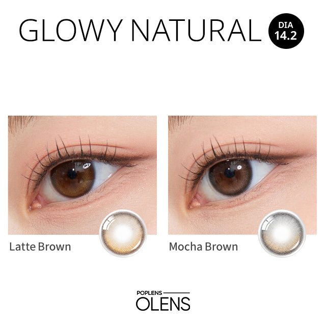 OLENS彩色CON｜Olens Glowy Natural Lattle Brown 1 Month 月拋隱形眼鏡｜每盒2片♡♡｜月拋one month